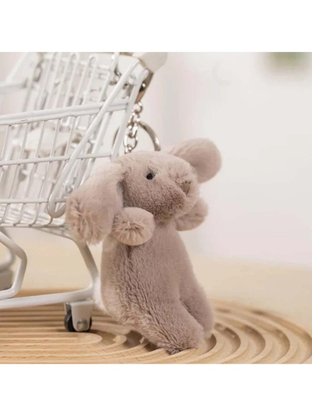 Adorable Mini Bunny Plush Keychain for Backpack - 3.5